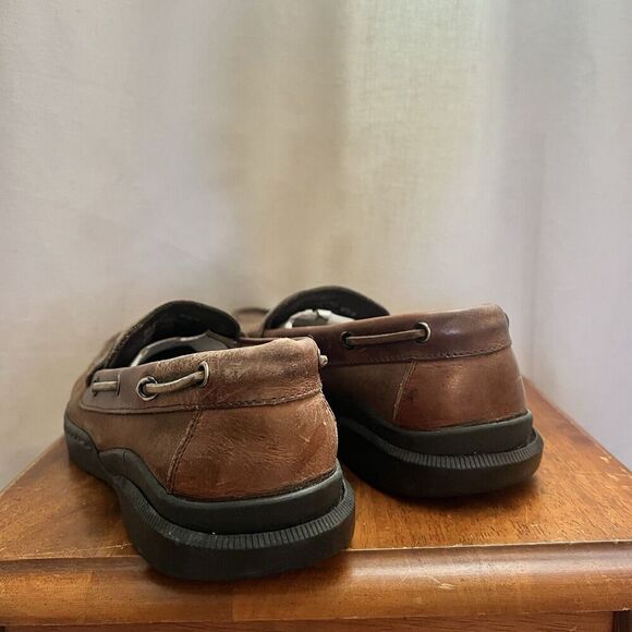 Bass Oxford Dress Shoe Loafer Mens Size 10.5 M Brown Slip On Boat Driving Casual - Picture 4 of 12